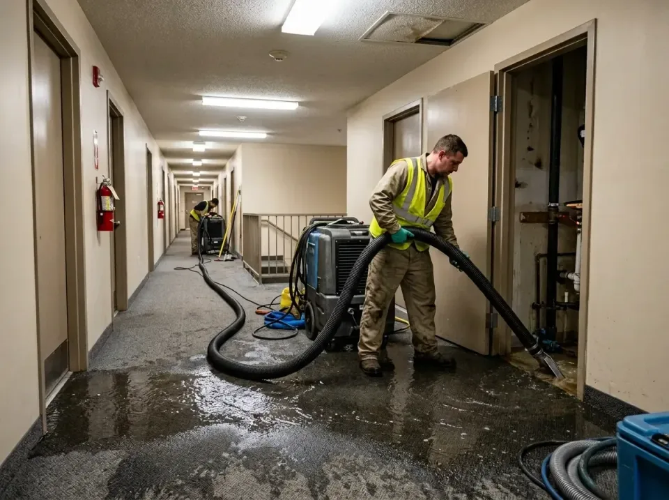 multi-unit-apartment-hallway-f-005 — frequently asked questions, Emergency Burst Pipe Water Extraction & Removal in Spencerv…